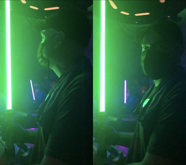 me with my newly-built green lightsaber