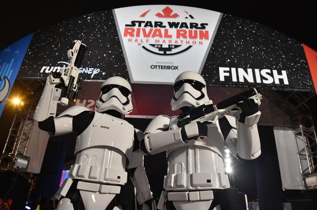 Stormtroopers at the Rival Run finish line