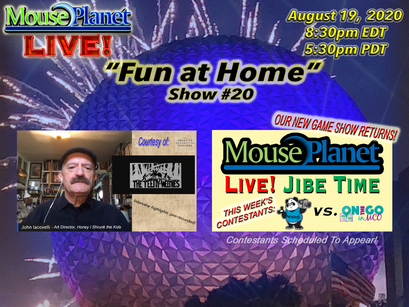 Fun at Home Show #20 - A MousePlanet LIVE! Stream - Starts 8:30 p.m Eastern/5:30 Pacific